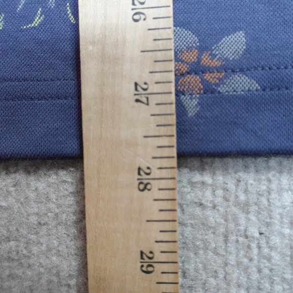 Travis Mathew Polo Shirt Medium Blue Floral All Over Navy-Marine Hawaii - Picture 7 of 8